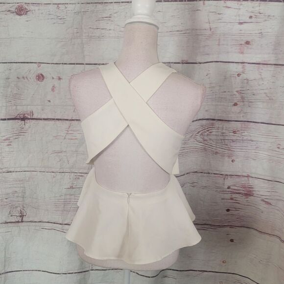 Lovers + Friends Dee Elly Deep V Neck Peplum Top Size XS - Picture 4 of 8